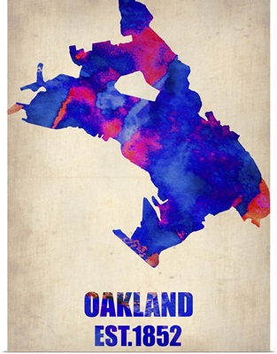 Oakland Watercolor Map