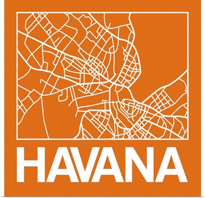 Orange Map of Havana