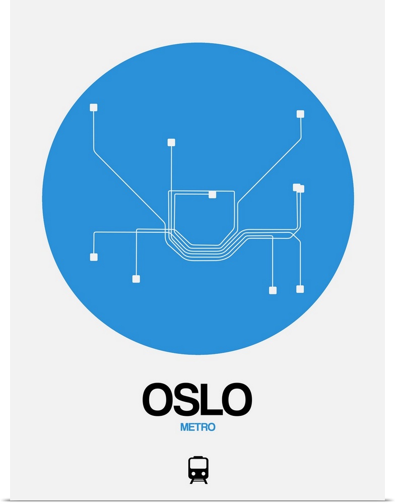 Oslo Blue Subway Map