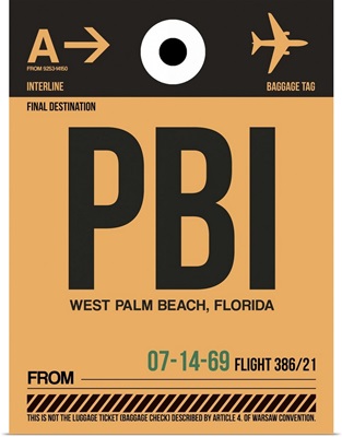 PBI West Palm Beach Luggage Tag I