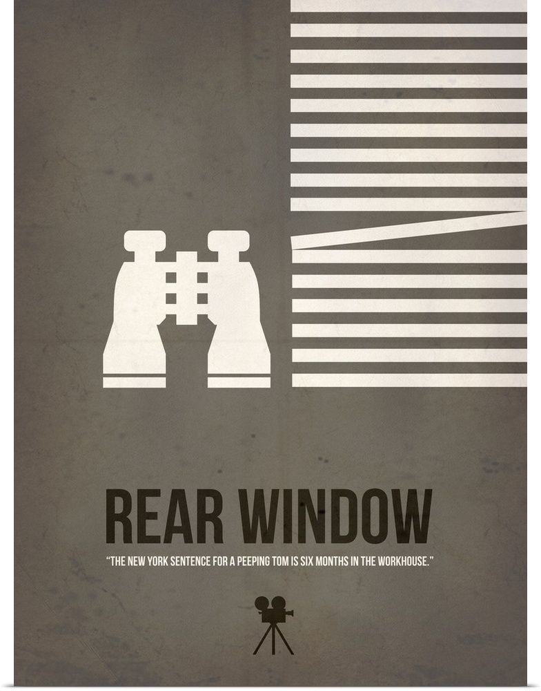 Contemporary minimalist movie poster artwork of Rear Window.