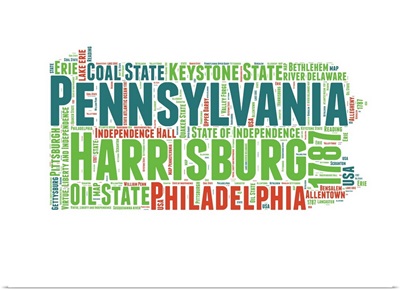 Pennsylvania Word Cloud Map