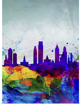 Philadelphia Watercolor Skyline