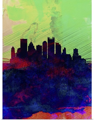 Pittsburgh Watercolor Skyline