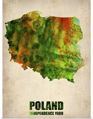 Poland Watercolor Map