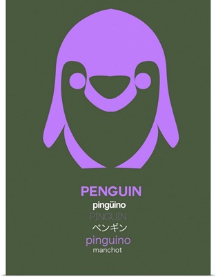 Purple Penguin Multilingual Poster
