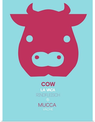 Red Cow Multilingual Poster