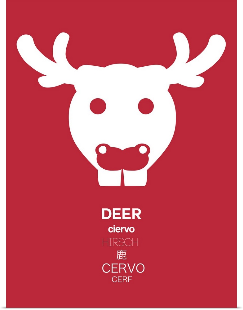 Red Deer Multilingual Poster