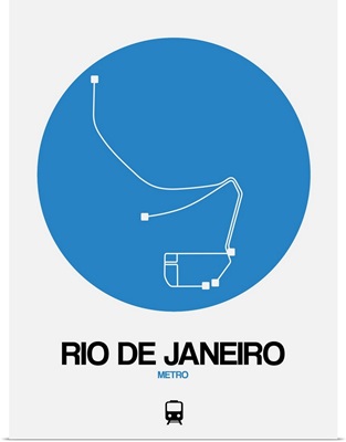 Rio De Janeiro Blue Subway Map