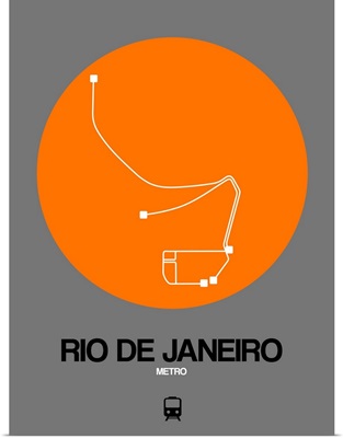 Rio De Janeiro Orange Subway Map