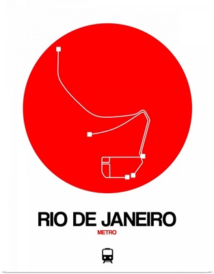 Rio De Janeiro Red Subway Map