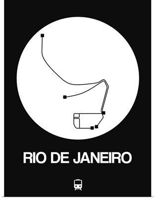 Rio De Janeiro White Subway Map