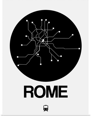 Rome Black Subway Map