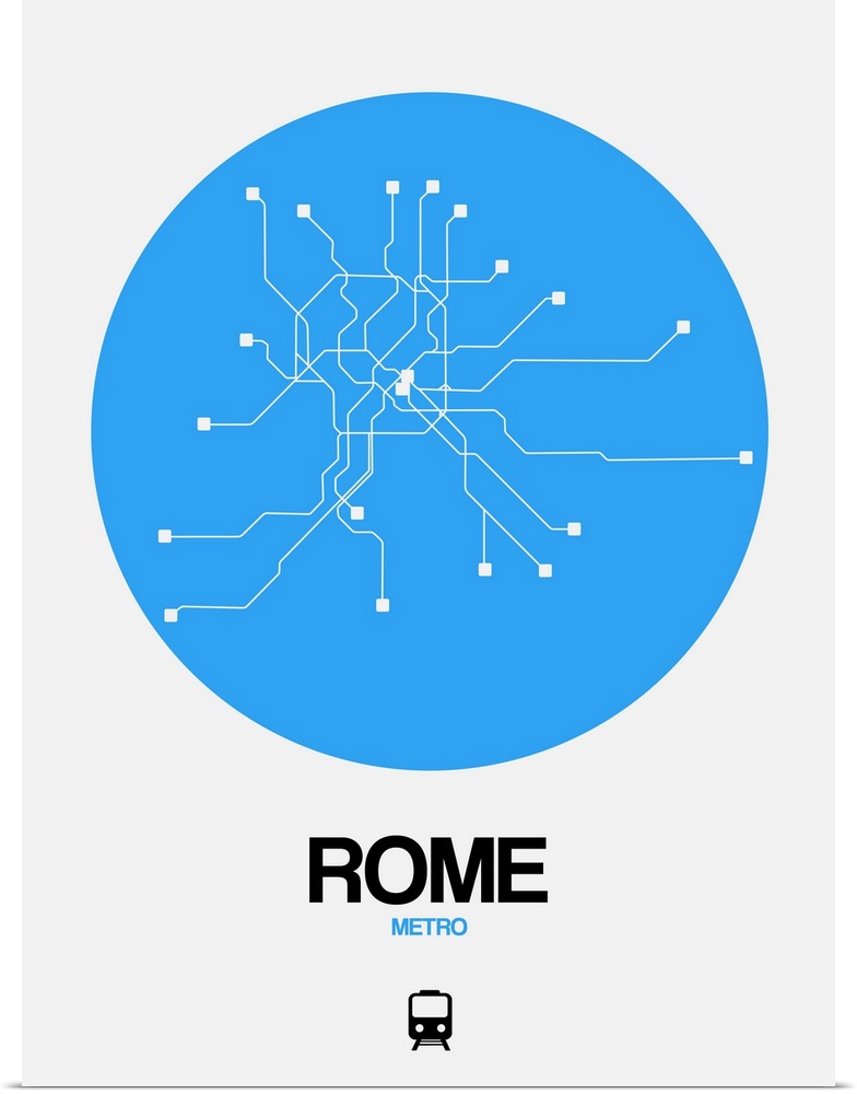 Rome Blue Subway Map