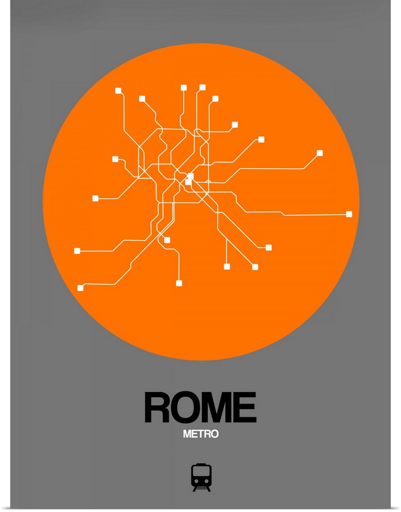 Rome Orange Subway Map