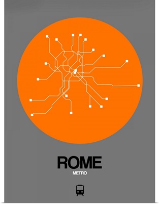 Rome Orange Subway Map