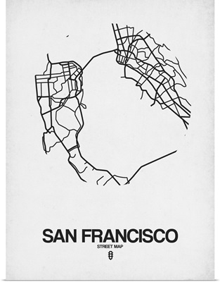 San Francisco Street Map White