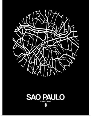 Sao Paulo Street Map Black