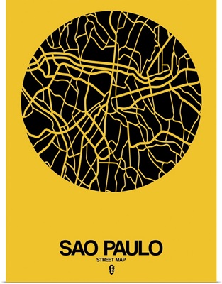 Sao Paulo Street Map Yellow