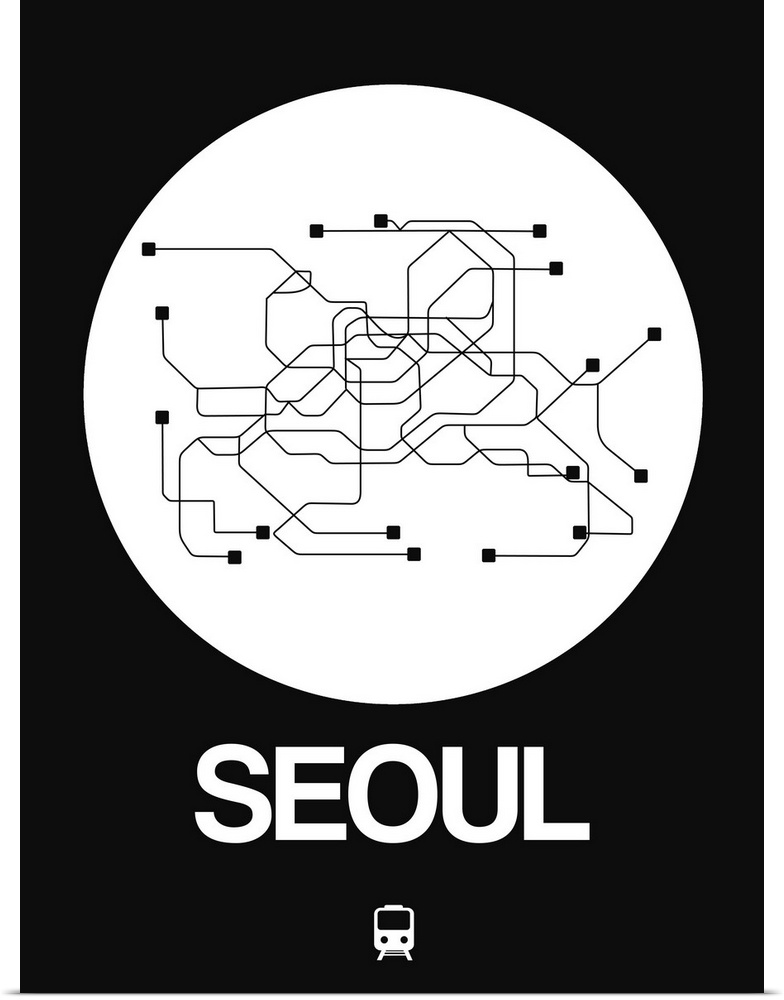 Seoul White Subway Map