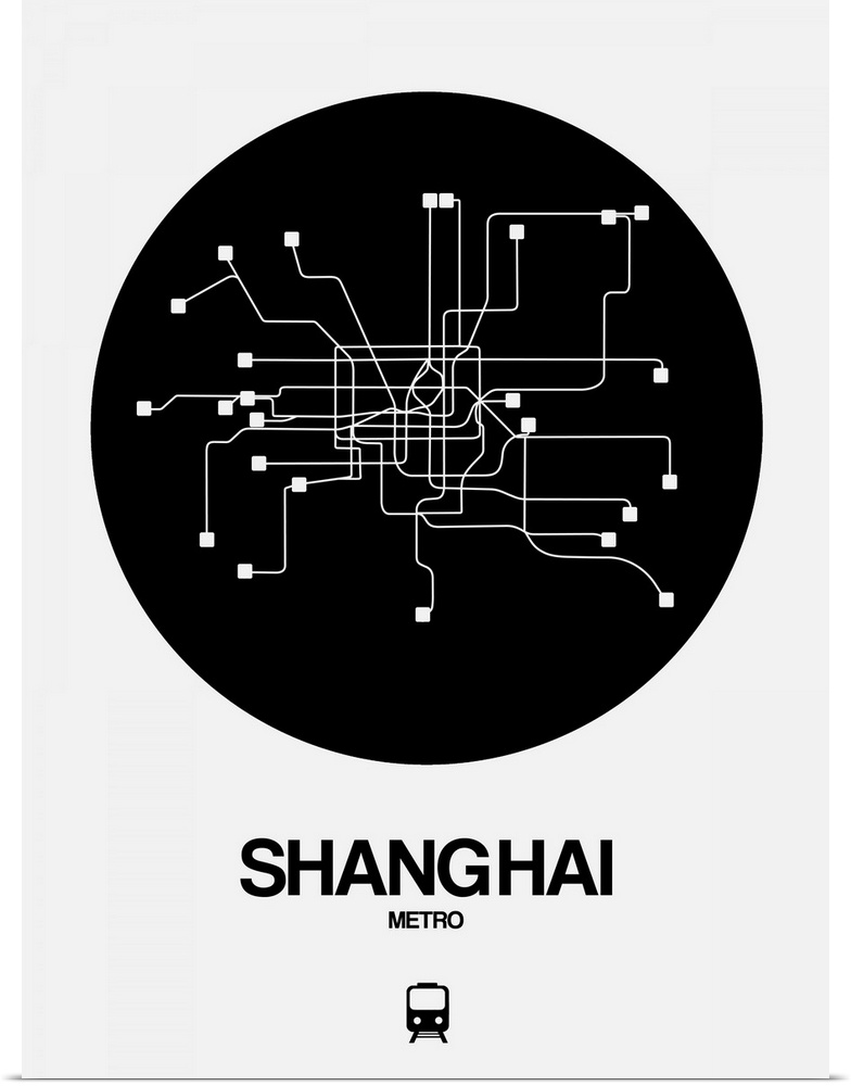 Shanghai Black Subway Map