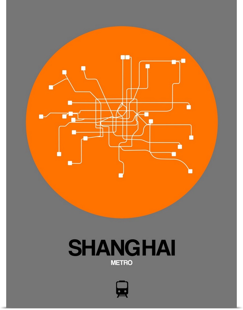 Shanghai Orange Subway Map