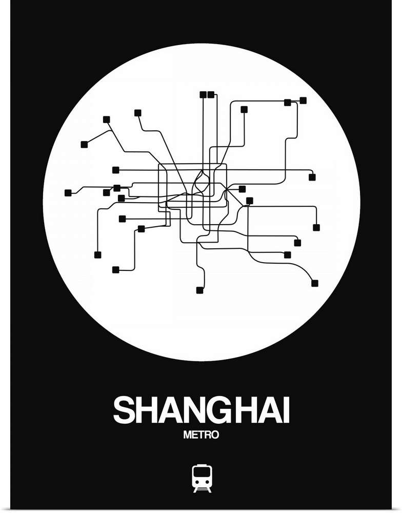 Shanghai White Subway Map