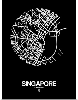 Singapore Street Map Black