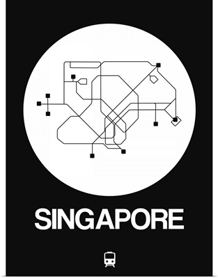 Singapore White Subway Map