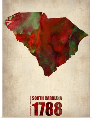 South Carolina Watercolor Map