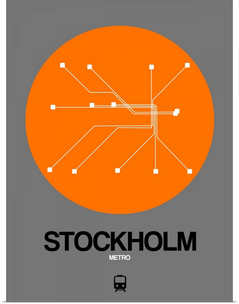 Stockholm Orange Subway Map