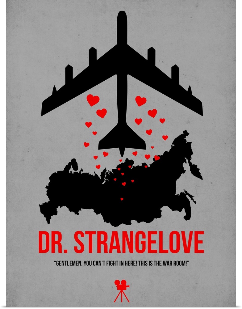 Contemporary minimalist movie poster artwork of Dr. Strangelove.