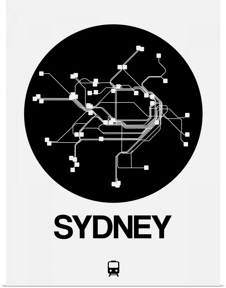 Sydney Black Subway Map