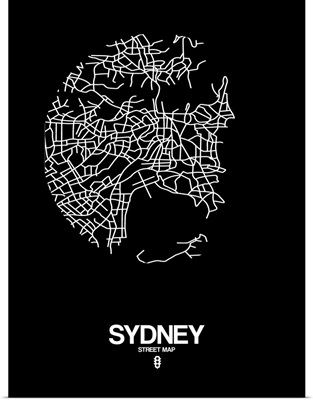 Sydney Street Map Black