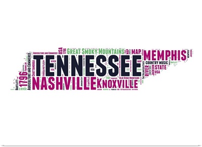 Tennessee Word Cloud Map