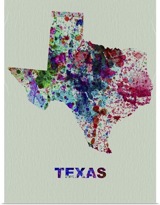 Texas Color Splatter Map