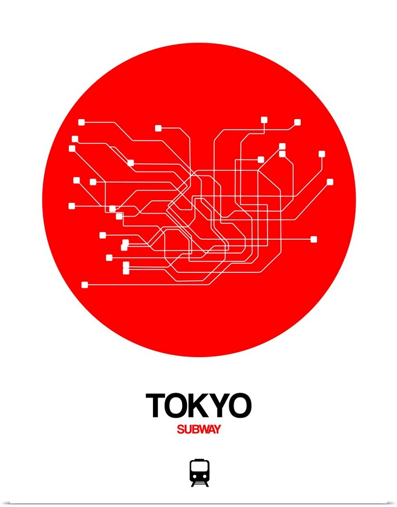 Tokyo Red Subway Map