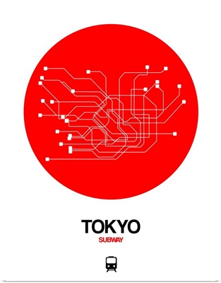 Tokyo Red Subway Map