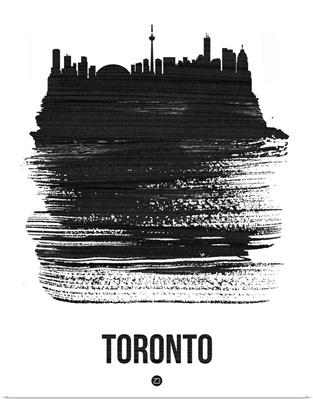 Toronto Skyline Brush Stroke Black