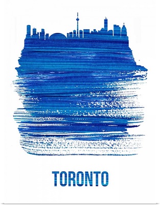 Toronto Skyline Brush Stroke Blue