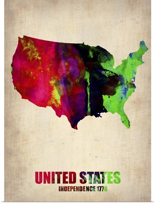 USA Watercolor Map II