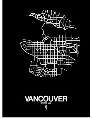 Vancouver Street Map Black