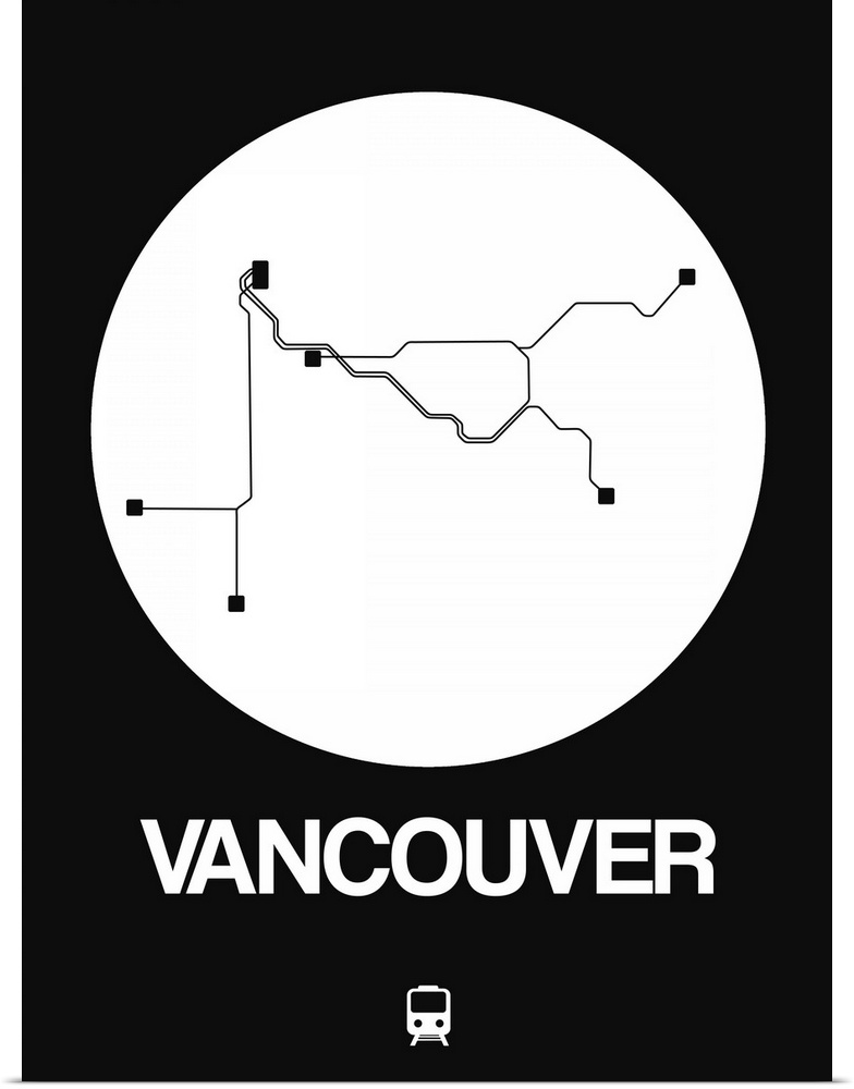 Vancouver White Subway Map