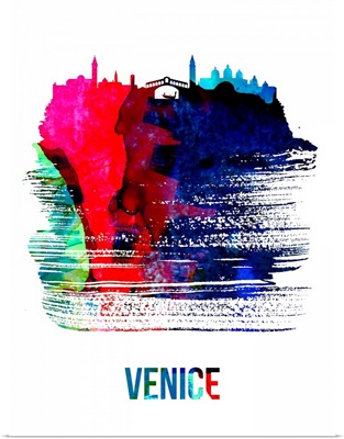Venice Skyline Brush Stroke Watercolor