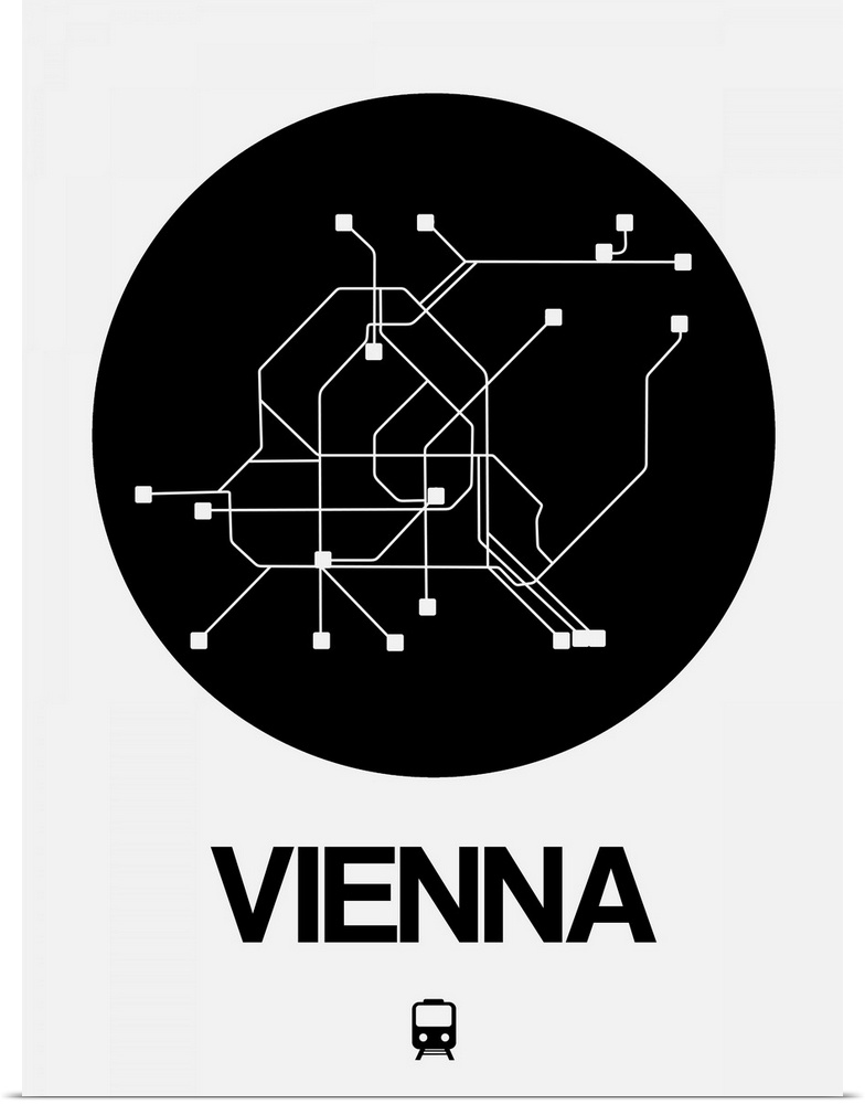 Vienna Black Subway Map