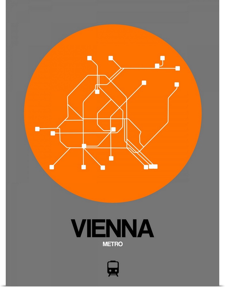 Vienna Orange Subway Map