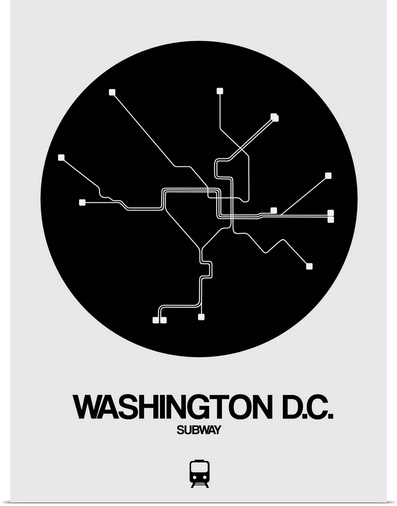 Washington D.C. Black Subway Map