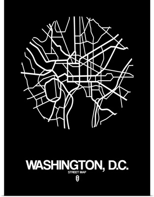 Washington D.C. Street Map Black
