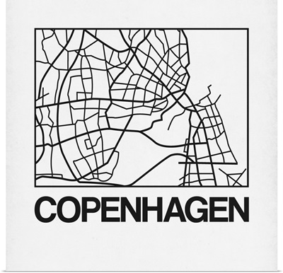 White Map of Copenhagen