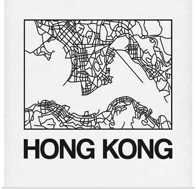 White Map of Hong Kong